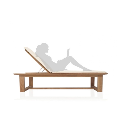 16909 Horizon High Chaise Bench side view autocad on white background
