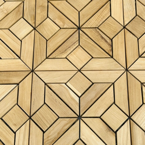 18171 One Carton Fez Teak Tiles showing closeup of tile design