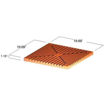 18408DM Teak Diamond Door Mats autocad on white background