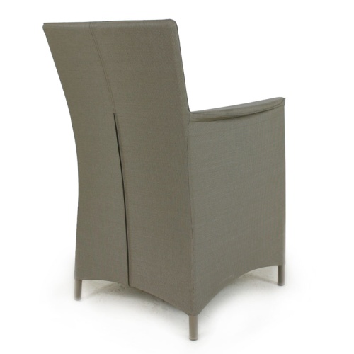 29003S Apollo Armchair blemished with wax stains on chair arm angled back view on white background
