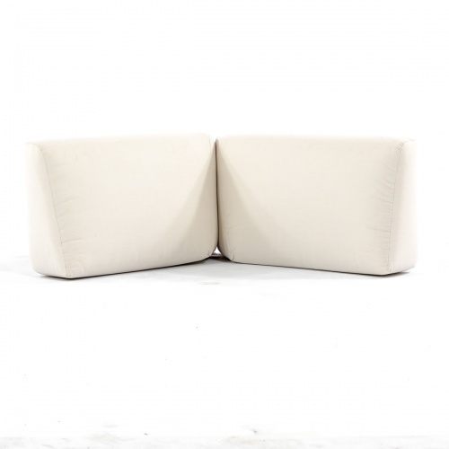 31002SG Malaga Corner Sectional deep seating corner sectional double back cushion back view showing attachment tabs on white background
