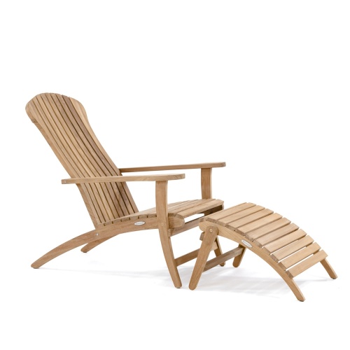 70000 Adirondack Chair angled view of chair back on green grass overlooking a lake 