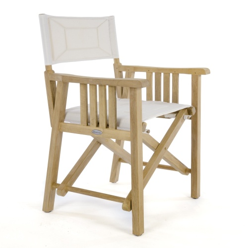 70001 Barbuda Director Chair angled view with canvas color fabric for seat and back on white background