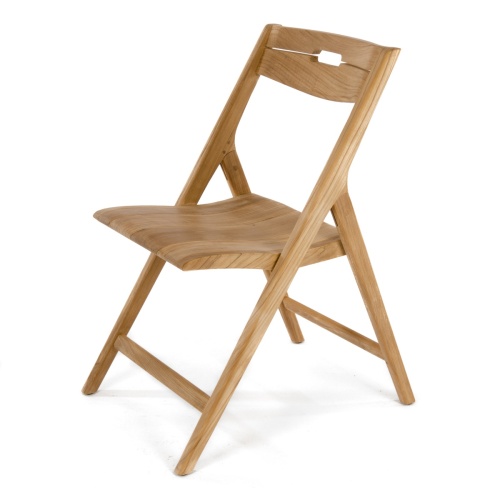 70458 Surf Pyramid Dining Set for 12 shown with 12 Surf Dining Chairs and 2 Pyramid Rectangular teak Dining Tables in side profile view on white background