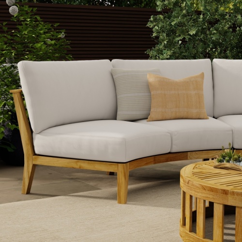 70881 Kafelonia Lounge 7 pc Set  in angle aerial view of 6 Sofa Sectional Benches and Agora Fire Table in center of set on white background