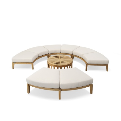 70931 Kafelonia 5 pc Backless Sectional Set angled overhead view on white background