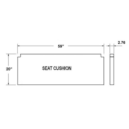 image of 73955MTO Swinging Bench canvas color Cushion autocad on white background
