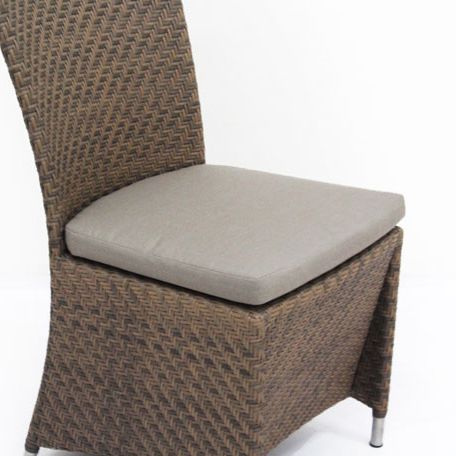 79002MTO Valencia Side Chair Cushion on Valencia Side Chair in side angled view on white background 
