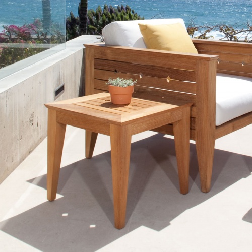 outdoor teak end tables