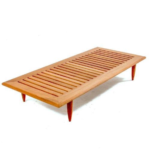 16815dp saloma teak daybed frame angled on white background