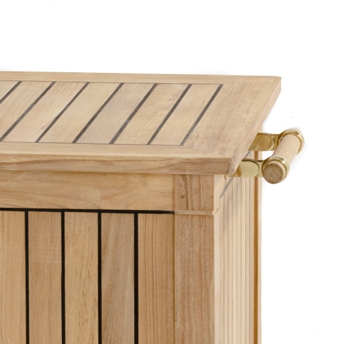 18203 somerset rectangular storage box showing closeup partial view showing handle on white background