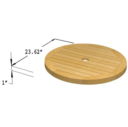 18701 twenty four inch teak lazy susan autocad on white background