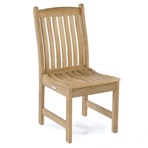 11315 Veranda Teak Dining Chair front angle view on white background