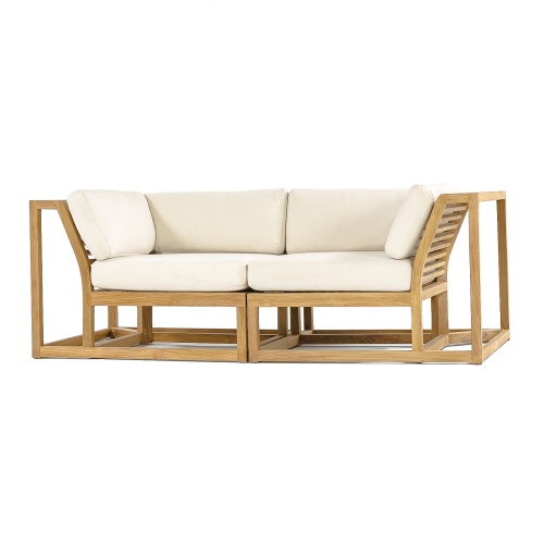 70275 Maya Love Seat of 2 Maya Corner Sectionals in angled front view on white background