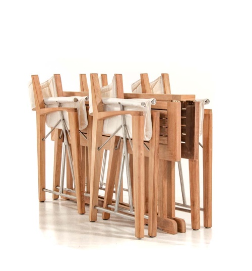 70471 Odyssey Nevis Folding Dining Set completely folded on white background