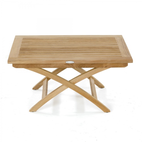 70729 Barbuda Chat Set of Barbuda Chair with optional seat cushions & Coffee Table with plant on coffee table in an angled aerial view on white background