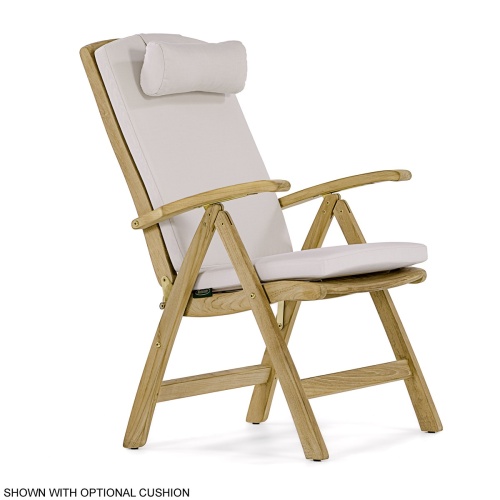 folding recliner chair teak