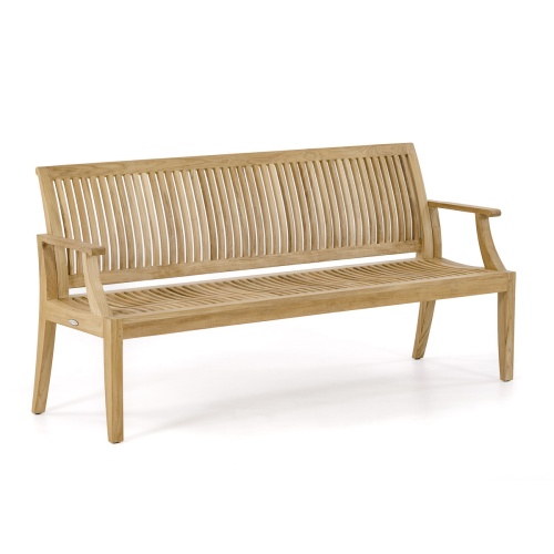 13812 Laguna 5 foot long Teak Bench angled view on white background