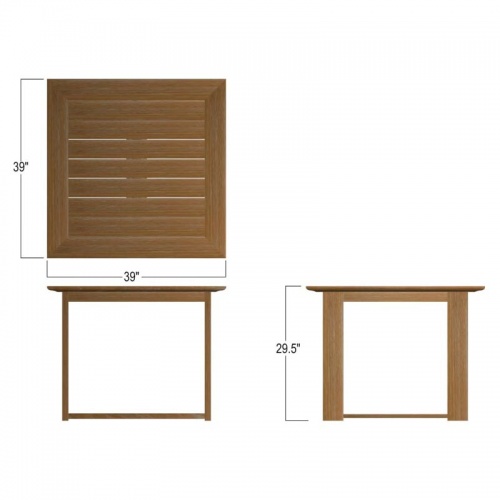 outdoor teak table for four
