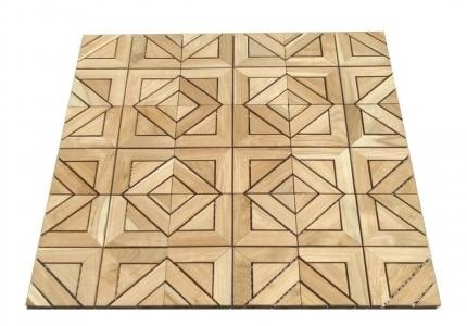 18044 Diamond Type E Floor Tile showing one carton of 9 tiles stacked on a pavers