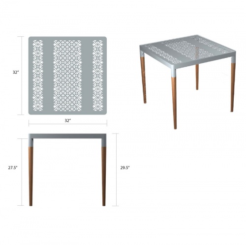square teak dining tables