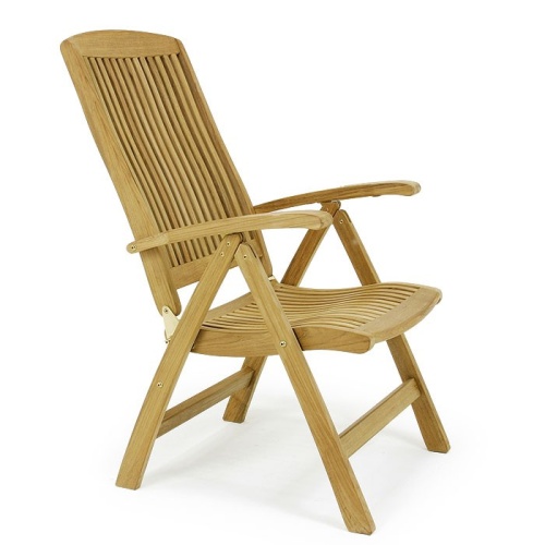 12569S Barbuda Recliner Chair in angled side view on white background