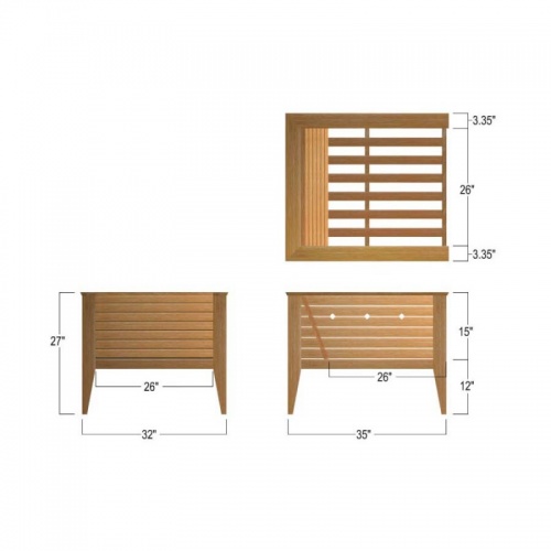 teak chair ottoman
