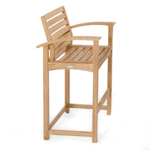 70249 Somerset barstool with armrests side view on white background