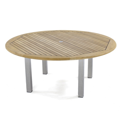 25015 Vogue 6 ft Round Table aerial angled view on white background