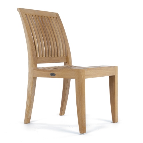70493 Buckingham Laguna teak side chair right angle view on white background