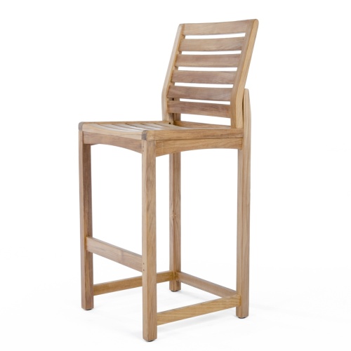 70514 Somerset teak barstool side angled on a white background
