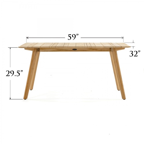 70528 Surf teak Dining Table autocad on white background