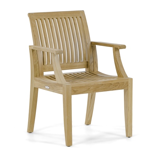 70886 Laguna Dining Armchair right angled view facing front with white background
