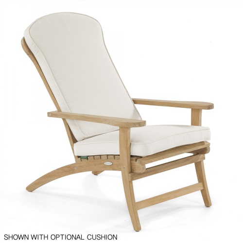 12221 Adirondack chair with optional canvas colored cushions side view on white background 