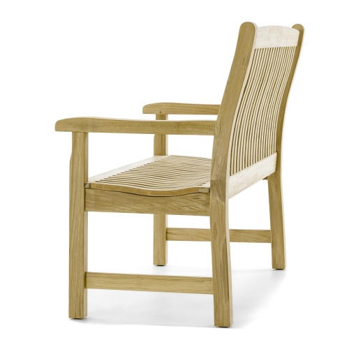 13218 Veranda Teak 4 foot Bench left side view on white background