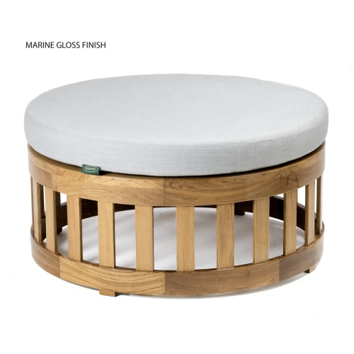 14171DP Kafelonia 36 inch Ottoman in side view on a white background