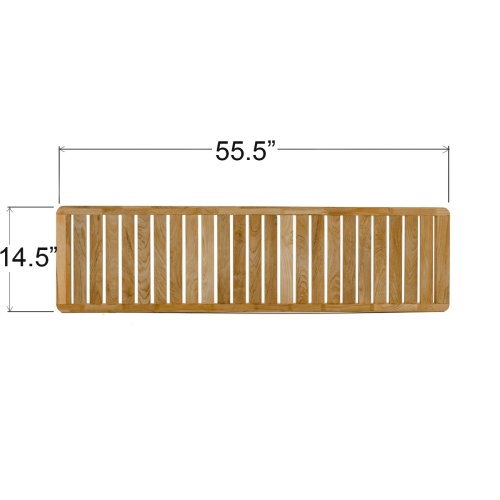18110 teak planter bench seat panel  top view autocad on white background