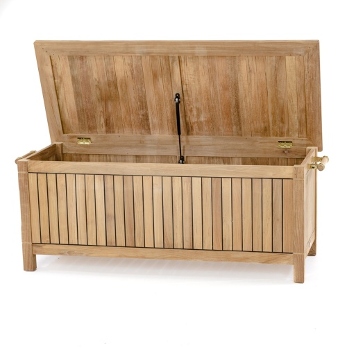 18203 somerset rectangular storage box side view with lid open on white background