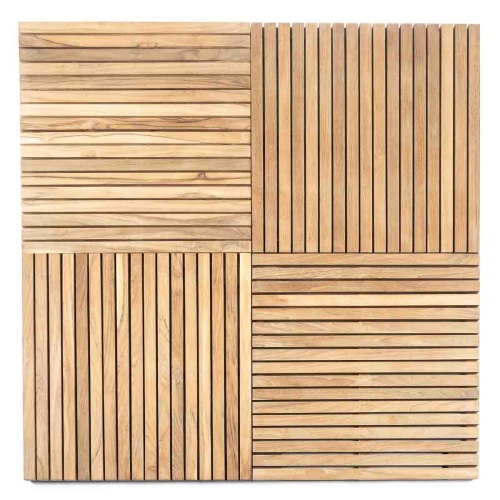 18403 Callebotise Teak Floor Tiles showing closeup on patio