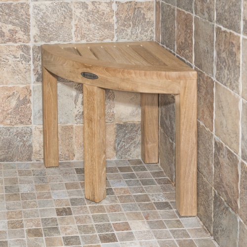 18818 Pacifica Corner Spa Stool top view on white background