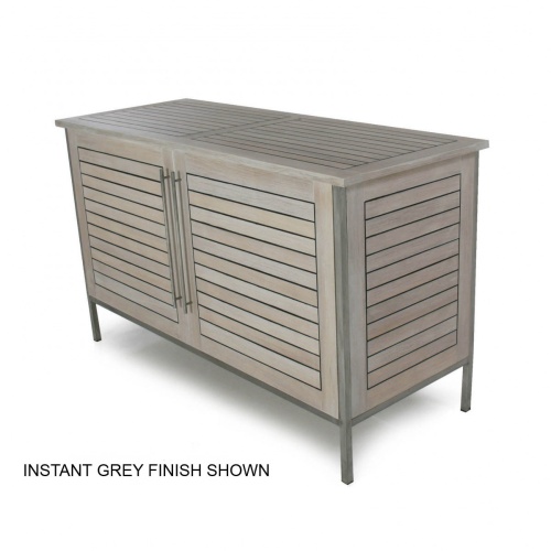 28225 Vogue Sideboard with Instant Grey Finish in angled view on white background