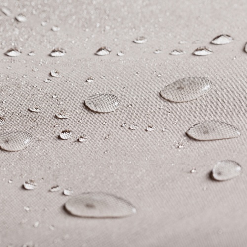  65025 Vogue Rectangular Extension Table Cover showing closeup of water repellant material of cover