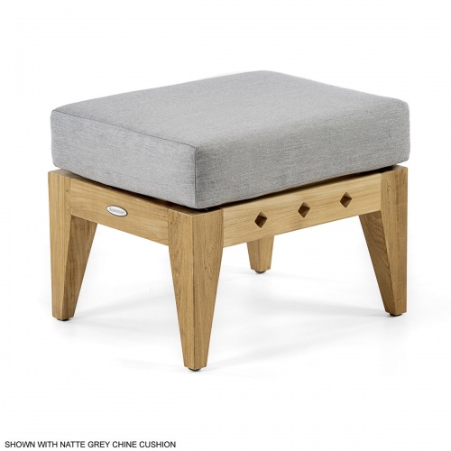 square teakwood outdoor ottoman