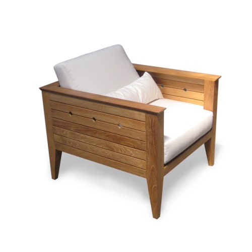70507 Craftsman lounge chair with cushions angled side view on white background