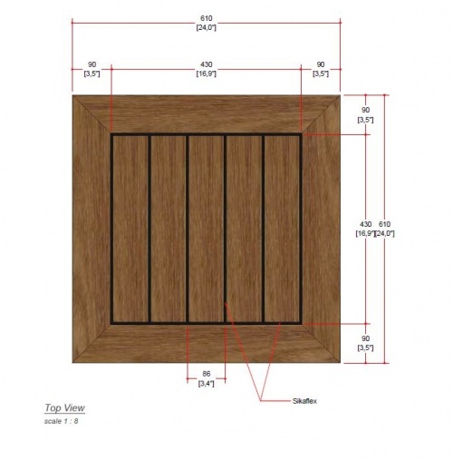 rustic teak table top