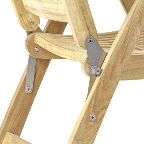 70894 Barbuda Recliner Chair side rear view showing closeup view of latch release mechanism on white background