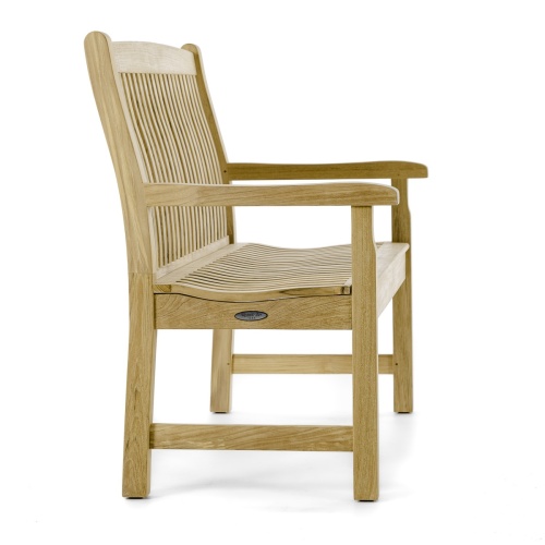 13218 Veranda Teak 4 foot Bench right side view on white background
