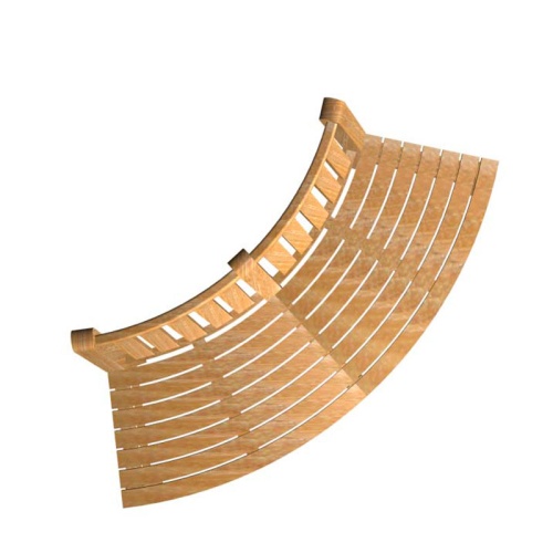 13691ST Buckingham Teak Tree Hugger Bench one section on white background