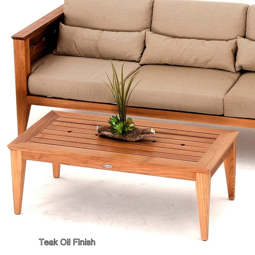 rectangular low coffee table teak