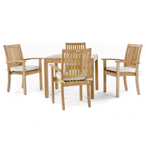 70210 5 piece Sussex Teak Dining Set on white background